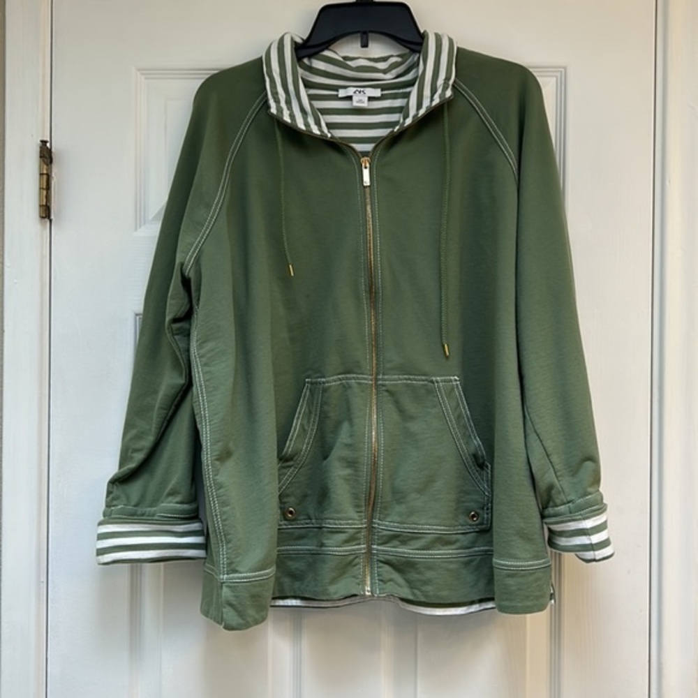Anne Klein Sport Zip Front Jacket-Size 2X